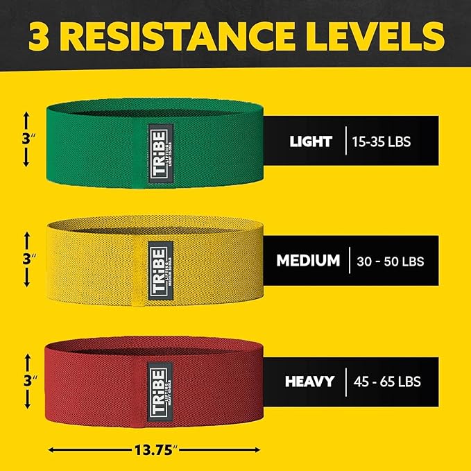 Fabric Resistance Bands for Legs - Workout Bands Resistance Bands for Men and Women - Booty Bands for Working Out - Exercise Bands Resistance Bands Set - Elastic Bands for Exercise-StrideForce Fitness