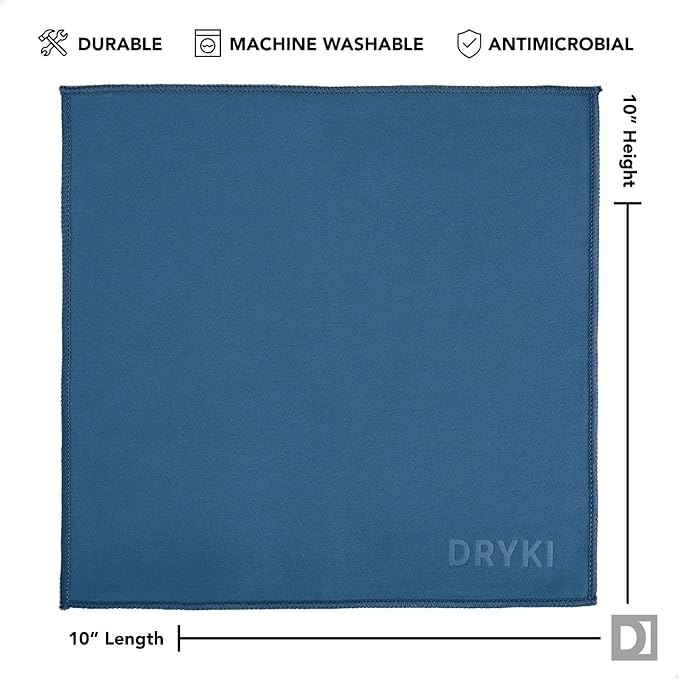 Pocket-Sized Sweat Towels - The Original Sweat Absorbing Handkerchiefs - Quick-Dry Microfiber Sweat Rags for Face, Hands, & Body - Men & Women - Gym, Sports, and Work (Blue: 5 Pack)-StrideForce Fitness