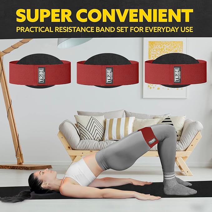 Fabric Resistance Bands for Legs - Workout Bands Resistance Bands for Men and Women - Booty Bands for Working Out - Exercise Bands Resistance Bands Set - Elastic Bands for Exercise-StrideForce Fitness