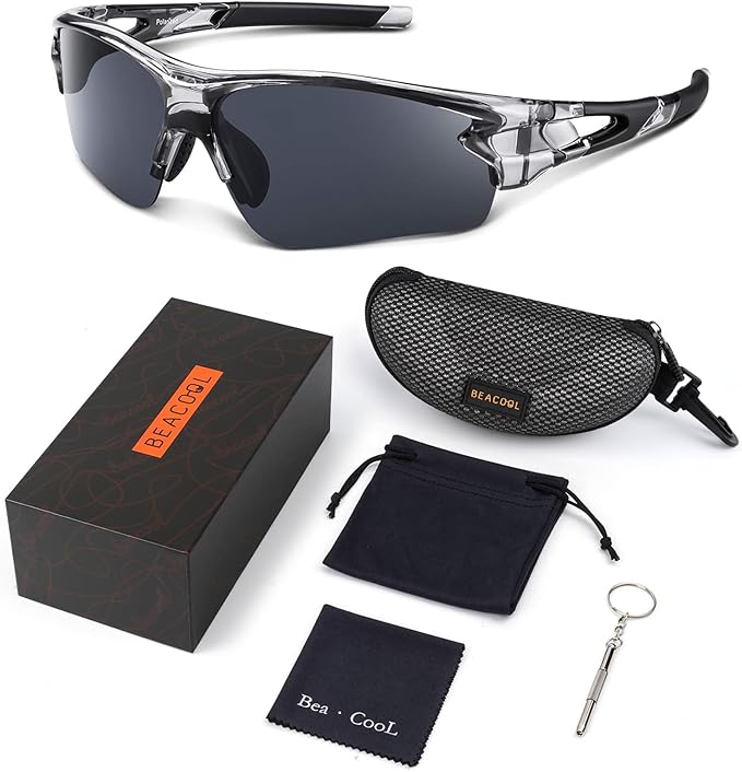 BEACOOL Polarized Sports Sunglasses for Men Women Youth Baseball Fishing Cycling Running Golf Motorcycle Tac Glasses UV400-StrideForce Fitness