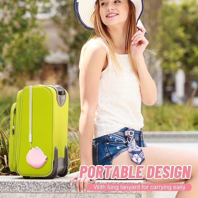 Silicone Retainer Denture Storage Case Holder, Portable Slim Dental Container Cleaning Box with Drain Holes and Leakproof for Aligners, Mouth Guards, Night Guards, Removable Dental Appliances (Pink)