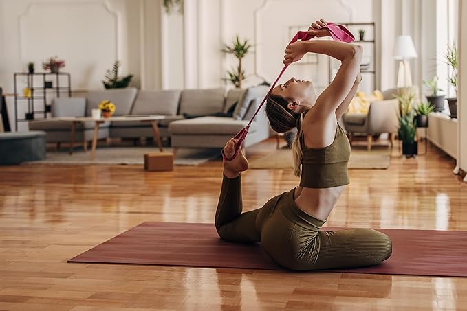 Everyday Yoga Super Strong Strap with Metal D-ring Buckle - Improve Flexibility, Stretching, and Physical Therapy Fitness.-StrideForce Fitness