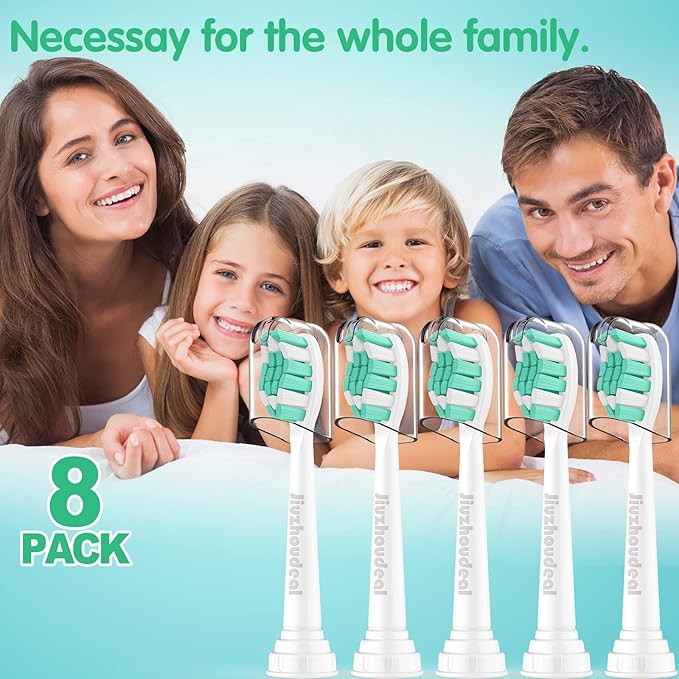 Replacement Toothbrush Heads Compatible with Philips Sonicare C2 Plaque Control Protective Clean 4100 5100 6100 Electric Toothbrush, 8-Pack Sonic Brush Heads