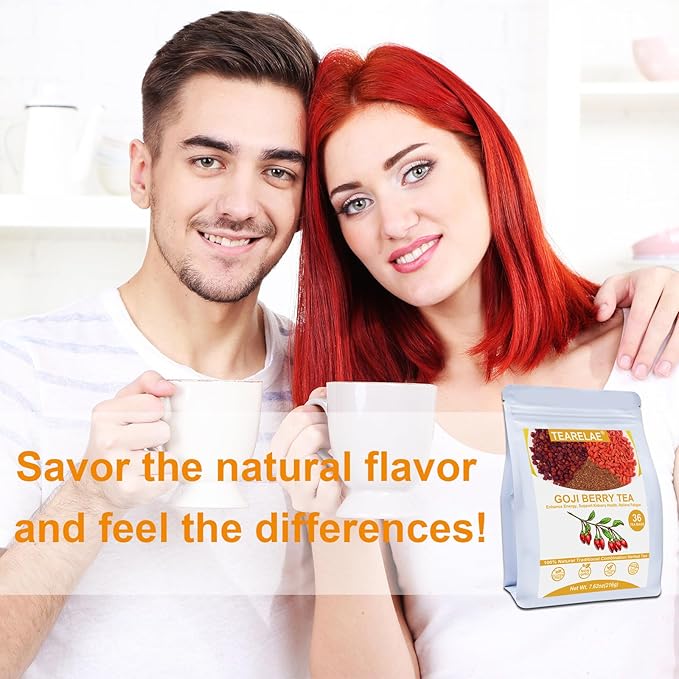 TEARELAE - Five Flavors Goji Berry Tea Bags - 6g x 36 Count - Traditional Herbal Tea Combination For Men - Non-GMO - Caffeine-free - Restore Passion & Digestion Support-StrideForce Fitness