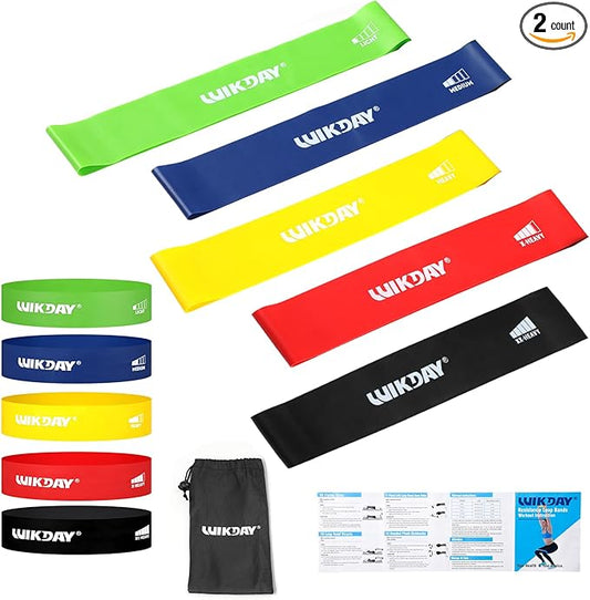 Resistance Bands for Working Out Exercise Loop Bands Workout Bands Set for Men Women Body Stretching, Crossfit Training, Home Workout, Physical Therapy, Booty Legs, Set of 5-StrideForce Fitness
