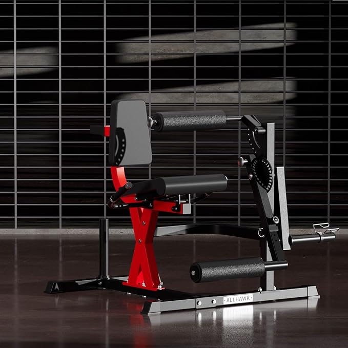 All-in-One Leg Extension and Curl Machine, Adjustable Seated Leg Rotary Extension Machine for Lower Body, Plate Loaded Home Gym Weight Machine for Thigh Workouts-StrideForce Fitness