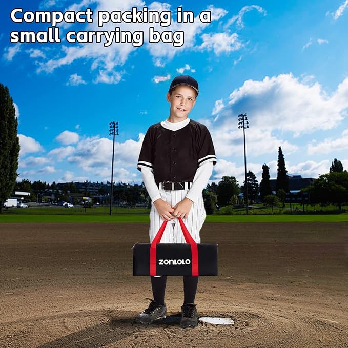 6 x 6 FT Baseball Net with 3 Diffferent Targets, Portable Practice Net for Batting,Hitting,Pitching and Throwing,Compact Package with Small Carrying Bag,Great for Kids-StrideForce Fitness