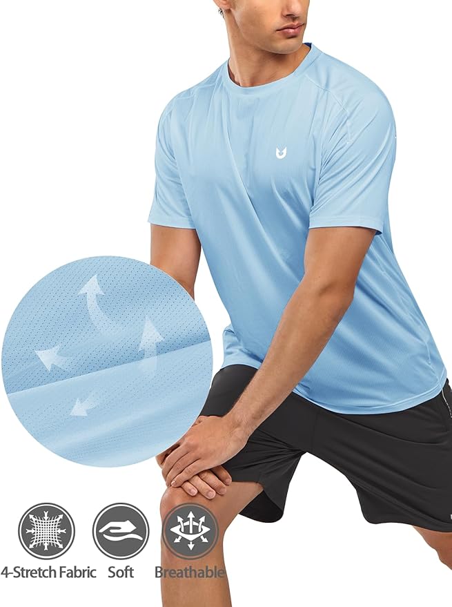 NORTHYARD Men's Athletic Running T-Shirts Quick Dry Workout Shirts Short-Sleeve Sports Gym Tee Tops Performance Activewear-StrideForce Fitness