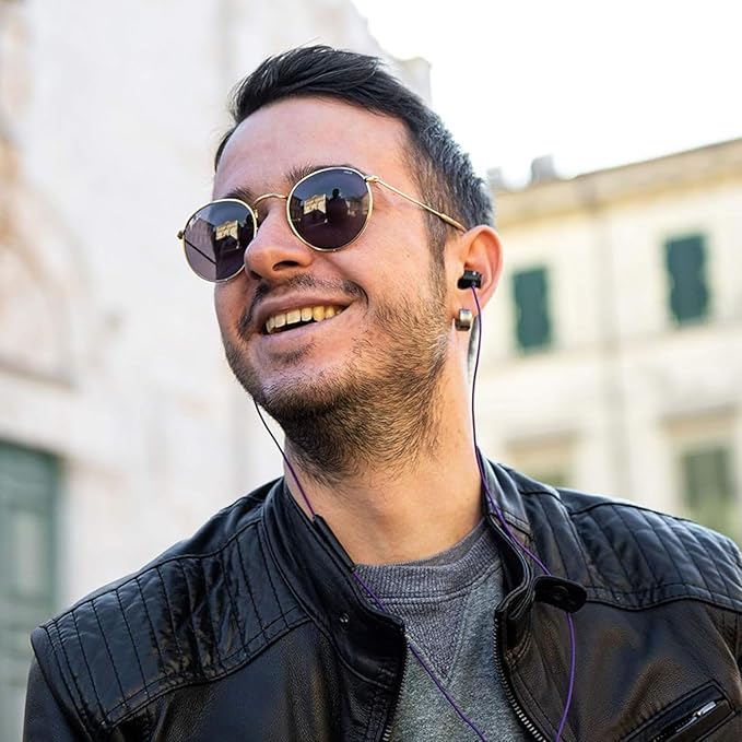 LUDOS Clamor USB C Headphones for iPhone 16 15 Pro Max Plus iPad Pro, 5 Years Warranty, USB-C Earbuds for Samsung Galaxy S24 S23 Ultra S22 S21 FE S20 A55 A54 A53, USB Type C Earphones - Purple-StrideForce Fitness