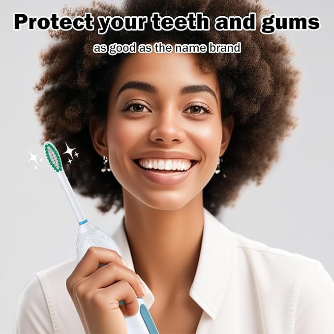 Toothbrush Heads for Philips Sonicare Replacement Brush Heads Medium Soft Dupont Bristles Electric Toothbrush Replacement Heads Fit E-Series Essence Xtreme Elite Advance and CleanCare, 6 Pack