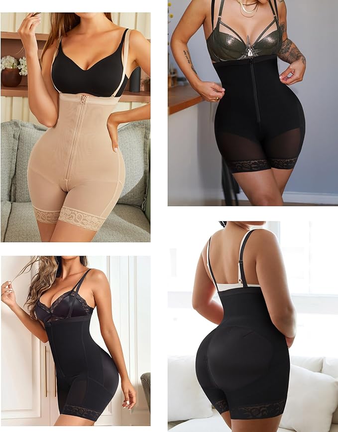 FeelinGirl Faja Body Shaper Tummy Control Shapewear for Women Butt Lifter Post Surgery Fajas Postparto Para Mujer-StrideForce Fitness