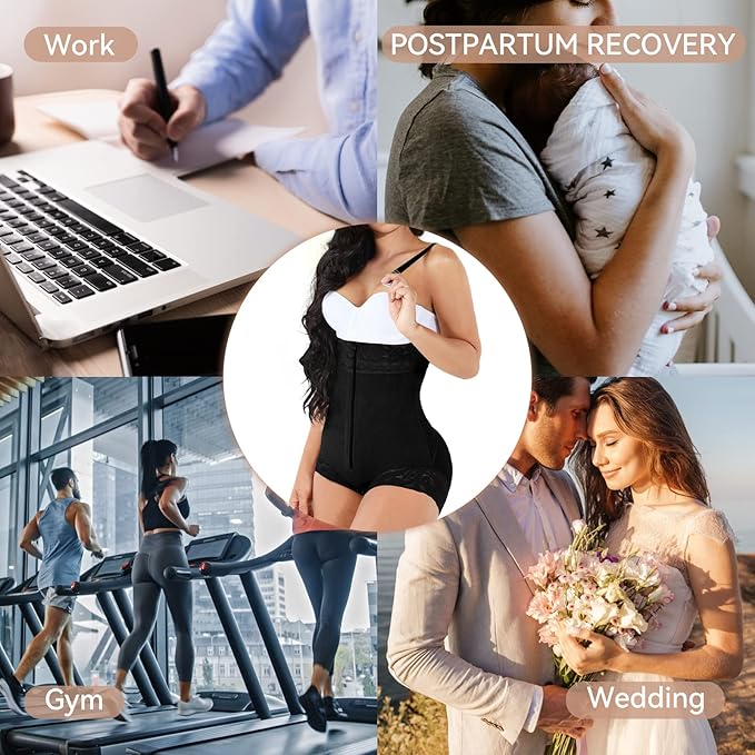 Shapewear for Women Tummy Control Fajas Colombianas Body Shaper Butt Lifter Compression Garment Open Bust Bodysuit-StrideForce Fitness