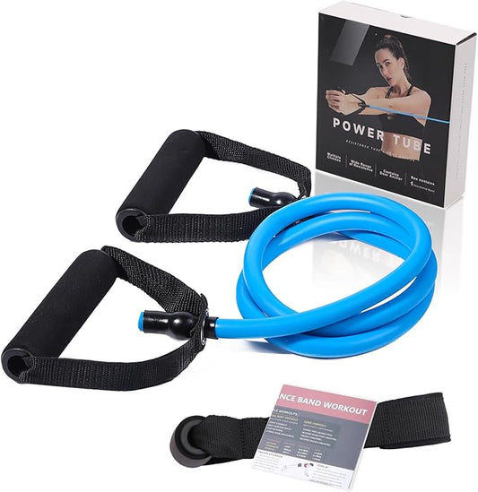 Resistance Bands with Handles for Working Out Women and Men, Exercise Bands with Door Anchor, Stretch Bands for Home Workouts, Simple Guide Included-StrideForce Fitness
