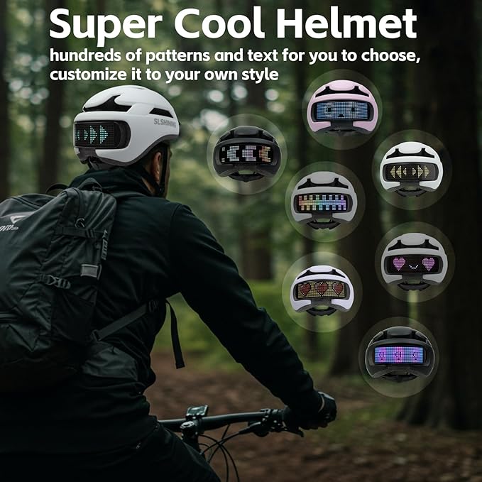 Smart Bike Helmet with Light: Bicycle Helmets for Adult Teens for Mountain & Road Cycling Electric Scooter Skateboard Skating-StrideForce Fitness