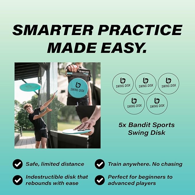 Swing Disk Baseball Swing Trainer, Baseball Hitting Trainer Disks for Improving Baseball Swing, Baseball Training Equipment to Analyze Swing and Improve Batting Mechanics-StrideForce Fitness
