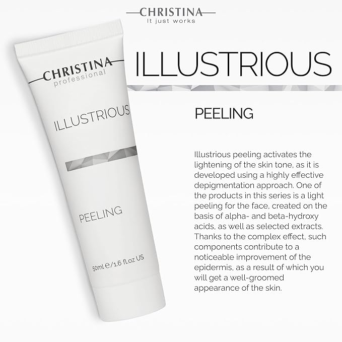 Christina Illustrious Face Peeling Gel | Experience Gentle Exfoliation and Skin Renewal | Formulated with AHA + BHA (Glycolic, Lactic & Salicylic Acids) | For All Skin Types 50ml / 1.7 fl.oz