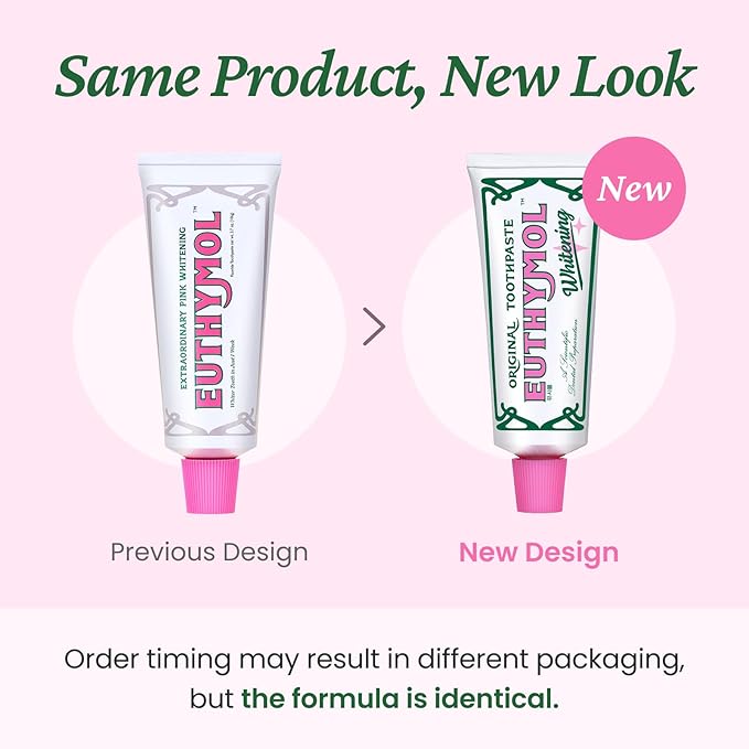 EUTHYMOL Whitening Toothpaste (3.7fl oz*3, Pack of 3) - Stain Removal in 2 Weeks, Long-Lasting Freshness for Sensitive Gum & Teeth. Bad Breath, Cavity Prevention. Recyclable Aluminum Tube