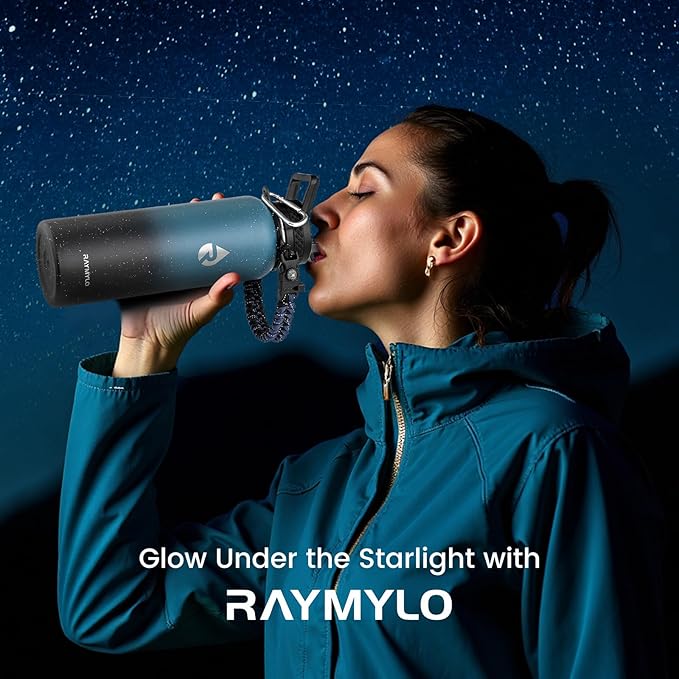 40oz Insulated Water Bottle, Triple Wall Vacuum Stainless Steel Water Bottles - Keeps Cold 48H, Reusable Metal water flask Jug for Gym, Sports, Camping, Hiking,Travel, Midnight Blue Speckle-StrideForce Fitness