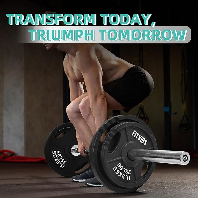 Olympic Cast Iron 2-Inch Weight Plates for Strength Training & Weightlifting, 255 Pounds Set, Multiple Packages-StrideForce Fitness