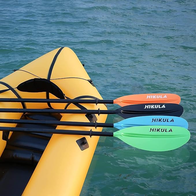 Kayak Paddle 4 Pieces Aluminum Shaft and PP Blade Floating 86.6in/220cm, 90.5inch/230cm Lightweight Oars-StrideForce Fitness