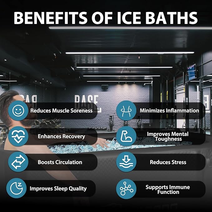 Ice Bath Tub,Inflatable Cold Plunge Tub, Water Chiller Compatible, 237.8Gallon Portable Ice Plunge Tub for Athletes, Adult Ice Bath Enthusiasts (Classic Black-Pro)-StrideForce Fitness