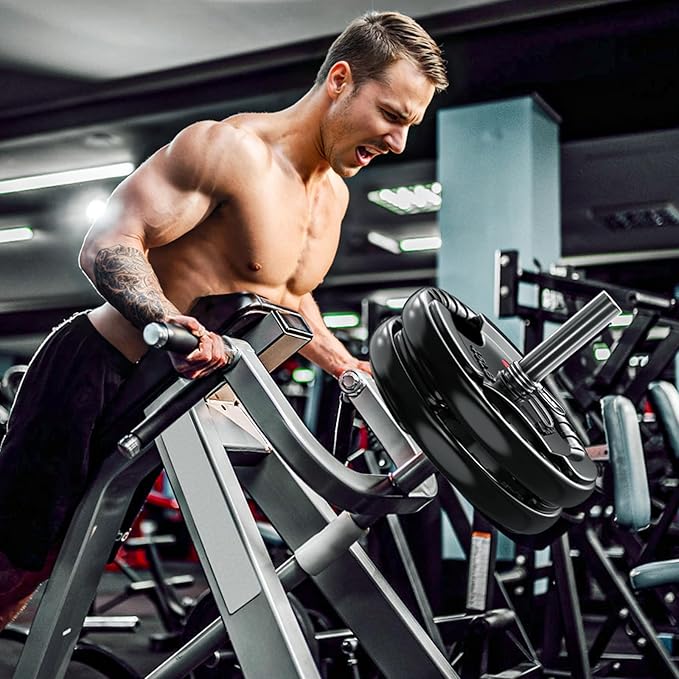 XDDIAS Rubber Weight Plates for Barbell, 2-Inch Olympic Grip Plate for Strength Training, Weightlifting and Bodybuilding in Home & Gym, Solid Cast Iron Weight Plates Pair and Sets-StrideForce Fitness