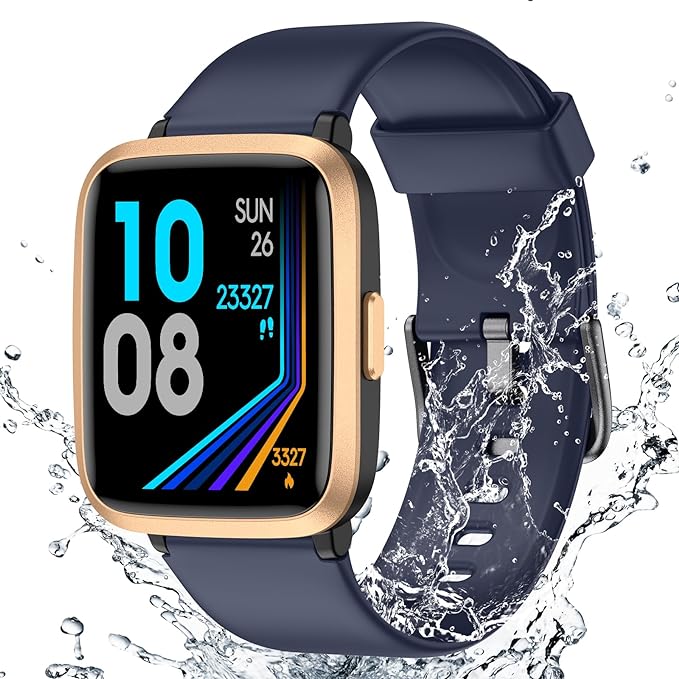 Fitness Tracker Watch with Heart Rate Monitor 5ATM Waterproof