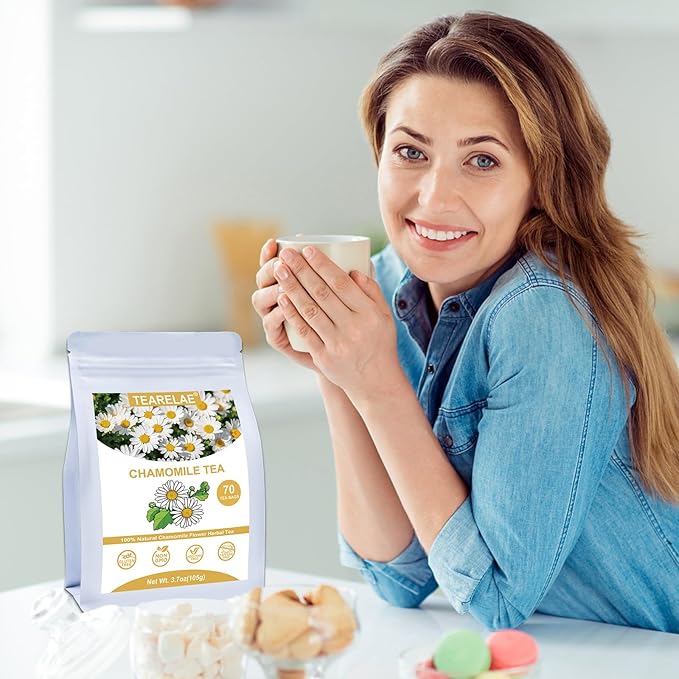 TEARELAE - Chamomile Tea - 70 Count - Premium Chamomile Flower Tea Bags - Non-GMO - Caffeine-Free-StrideForce Fitness