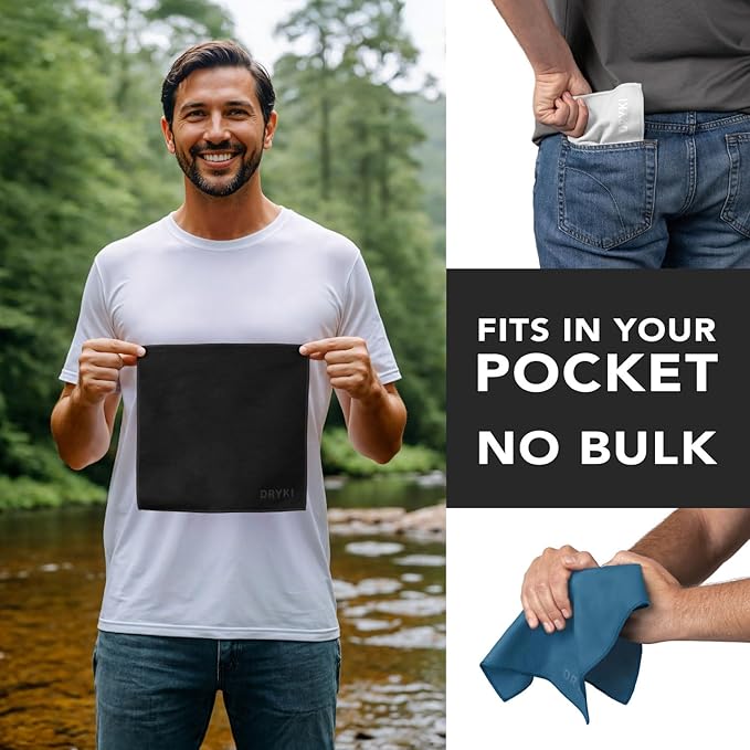 Pocket-Sized Sweat Towels - The Original Sweat Absorbing Handkerchiefs - Quick-Dry Microfiber Sweat Rags for Face, Hands, & Body - Men & Women - Gym, Sports, and Work (Neutrals: 10 Pack)-StrideForce Fitness