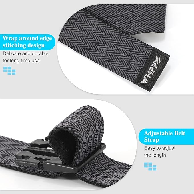 WHIPPY Mens Elastic Stretch Belt Unisex Adventure Web Belt for Women Men with Non-Metal Buckle Adjustable Belts-StrideForce Fitness