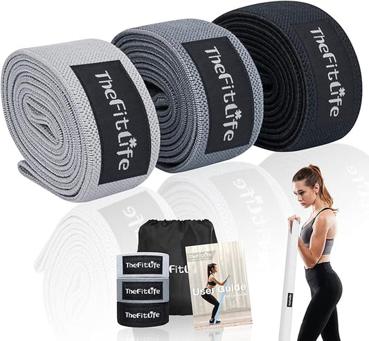 TheFitLife Resistance Exercise Bands for Women - Fabric Workout Bands for Booty, Hip, Glute, Leg, Thigh, Squat, Butt Lift Excersize and Fitness Loop Bands for Home Gym-StrideForce Fitness