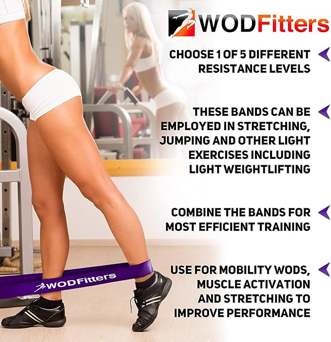WODFitters Pull Up Assistance Band for Stretching, Mobility Workouts, Warm Up, Recovery, Powerlifting, Home Fitness and Exercise…-StrideForce Fitness