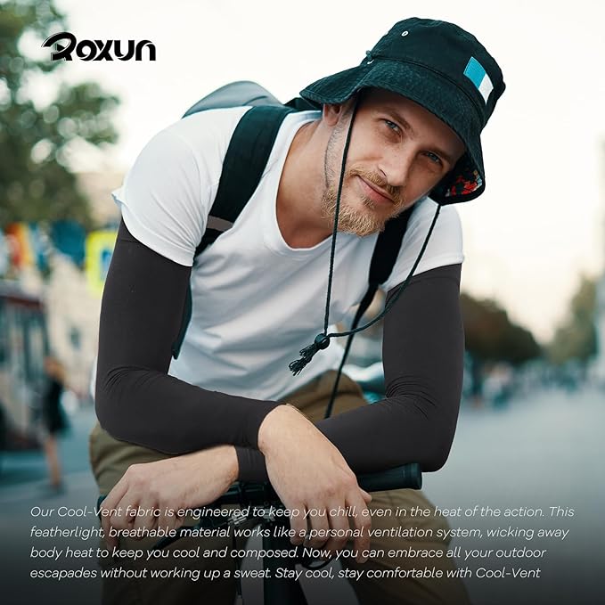 Arm Sleeves, Cooling UV Sun Protection Sports Compression for Men/Women-StrideForce Fitness