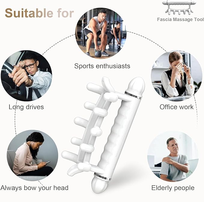 Fascia Massage Tool Blaster for Cellulite,Trigger Points Massage Tools,Neck Back and Shoulder Message Stick & Cellulite Massager,Gifts for Women Men-StrideForce Fitness