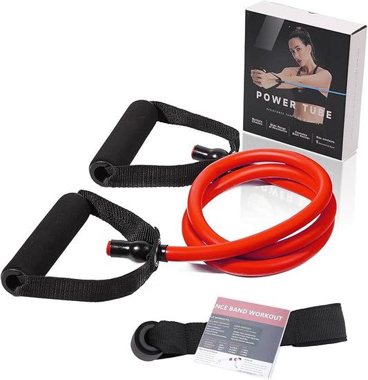 Resistance Bands with Handles for Working Out Women and Men, Exercise Bands with Door Anchor, Stretch Bands for Home Workouts, Simple Guide Included-StrideForce Fitness