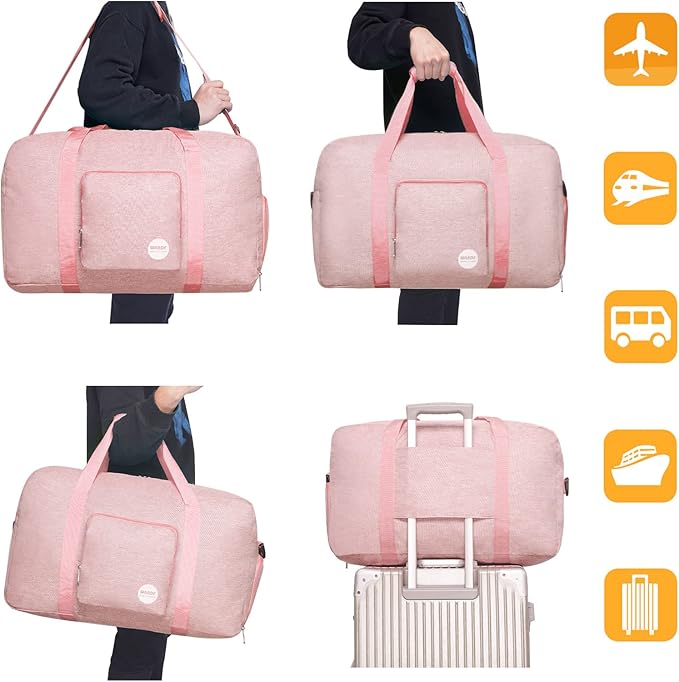 WANDF Foldable Travel Duffel Bag 60-120L Duffle Carry on for Women and Men-StrideForce Fitness