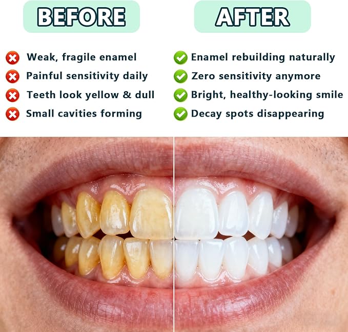 Nano Natural Probiotic Hydroxyapatite Toothpaste - Mild Mint | Fluoride-Free, Remineralizes Teeth, Freshens Breath, Suitable for Sensitive Teeth, Daily Oral Care (1pc)