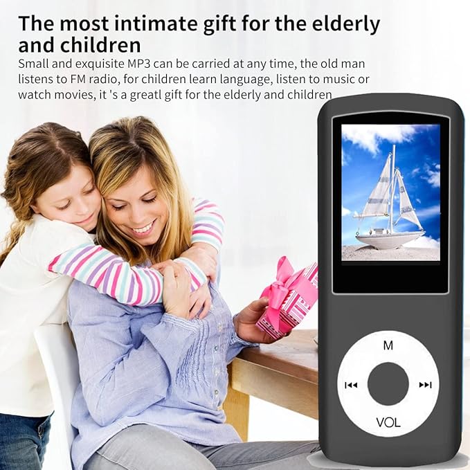 MP3 Player / MP4 Player, Hotechs MP3 Music Player with 64GB Memory SD Card Slim Classic Digital LCD 1.82'' Screen Mini USB Port with FM Radio, Voice Record (Black)-StrideForce Fitness