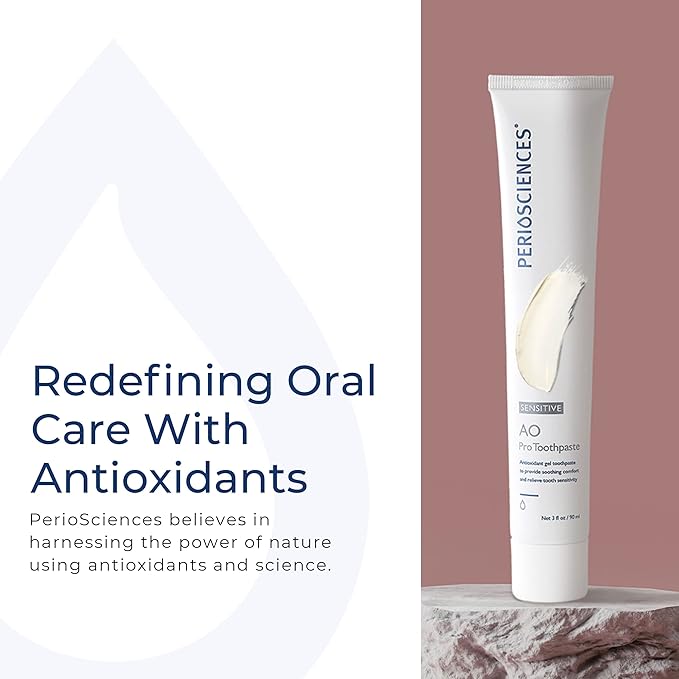 PerioSciences AO Pro Sensitive Toothpaste with Nano Hydroxyapatite, Reduces Sensitivity, Remineralizing, 3 fl oz / 90ml