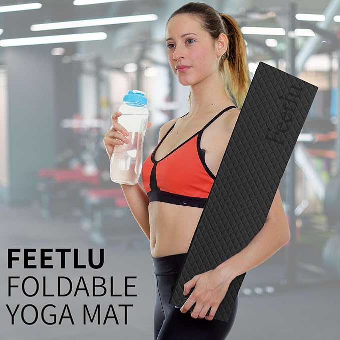 Foldable Yoga Exercise Mat – Lightweight, Anti-Slip, and Easy to Store for Yoga, Pilates, Home Workouts, and Floor Exercises-StrideForce Fitness