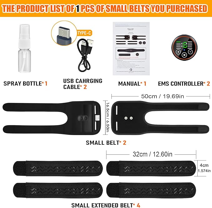 ABS Stimulator Muscle Toner Flex Fitness Belt for Arm Foot and Waist FDA Cleared AB Machine Abdominal Toning Ems (Green, One Size)-StrideForce Fitness