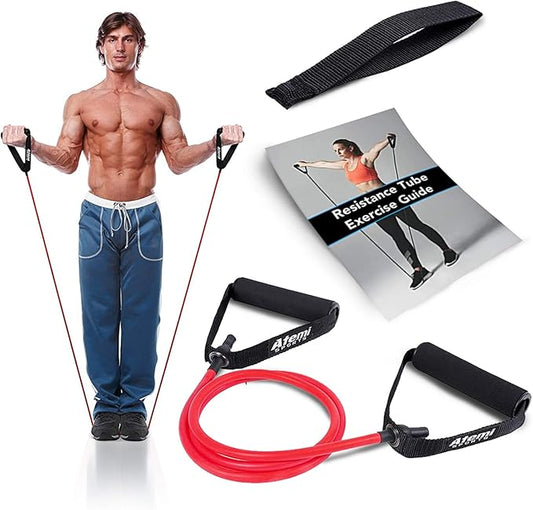 Resistance Bands with Handles and Door Anchor, Gym Resistance Tubes for Strength Training, Exercise Bands for Working Out, Physical Therapy, Home Workouts, Pilates & Crossfit-StrideForce Fitness
