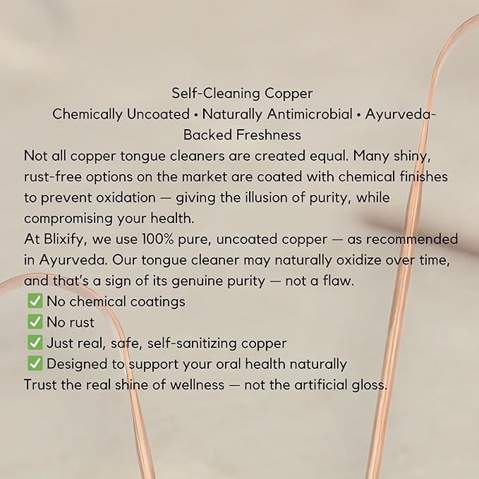 Copper Tongue Scrapers Set (2 Pack) โ Solid, Unplated 100% Pure Copper for Adults and Kids| Ergonomic U-shape, Low-gag Design| Reusable Tongue Cleaner| Daily Oral and Hygiene Tool