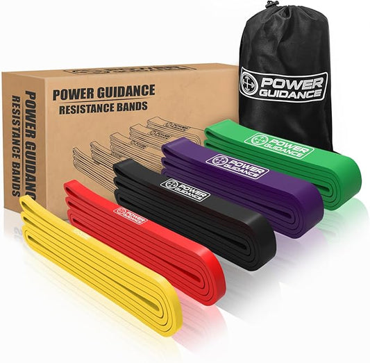 POWER GUIDANCE Pull Up Assist Bands - Stretch Resistance Band - Mobility Band - Powerlifting Bands - by Perfect for Body Stretching, Powerlifting, Resistance Training-StrideForce Fitness