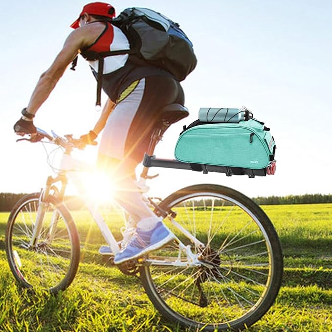 MOSISO Bike Rack Bag, Waterproof Bicycle Trunk Pannier Rear Seat Pouch Cycling Bike Carrier Backseat Storage Luggage Saddle Shoulder Bag-StrideForce Fitness