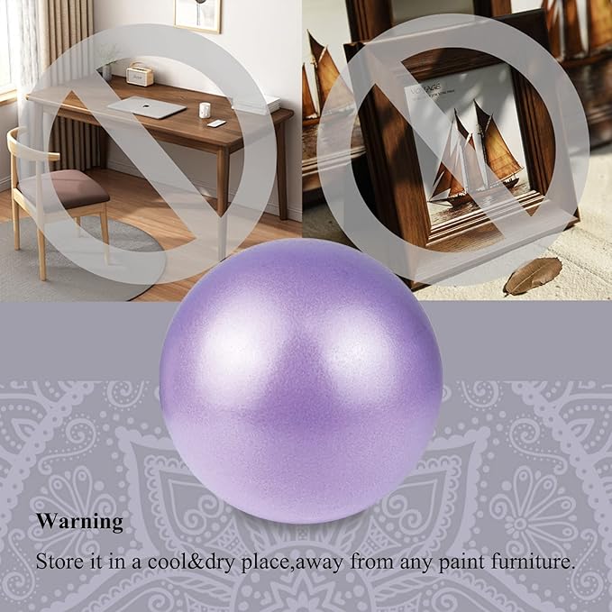 Pilates Ball 9 inch with Pump 5.2oz for Exercise Home Workout Physical Therapy Yoga-StrideForce Fitness
