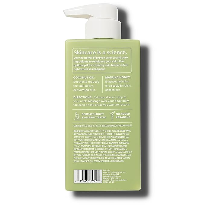 MEDIX Coconut Body Lotion + Manuka Honey Cream | Natural Coconut Oil Lotion For Women & Men | Moisturizer Cream Body Butter Skin Care Balm For Stretch Marks, Cellulite, & Dry Skin, 15 Fl Oz-StrideForce Fitness