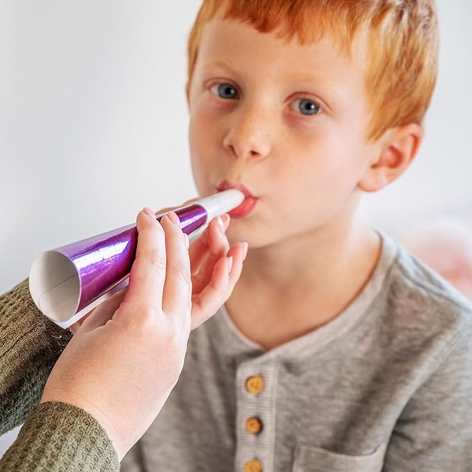 TalkTools Horn Kit | Oral Motor Placement Therapy | Improve Speech, Tongue Lip Placement | Reduce or Eliminate Drooling | Abdominal Grading | Controlled Oral Airflow, and Speech Clarity - 12 Tools