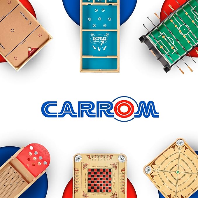 Carrom Champion Nok Hockey Game Equipment Set — Includes 2 Sticks and 2 Wood Pucks — Extra Accessories for Board Games for Adults & Children-StrideForce Fitness