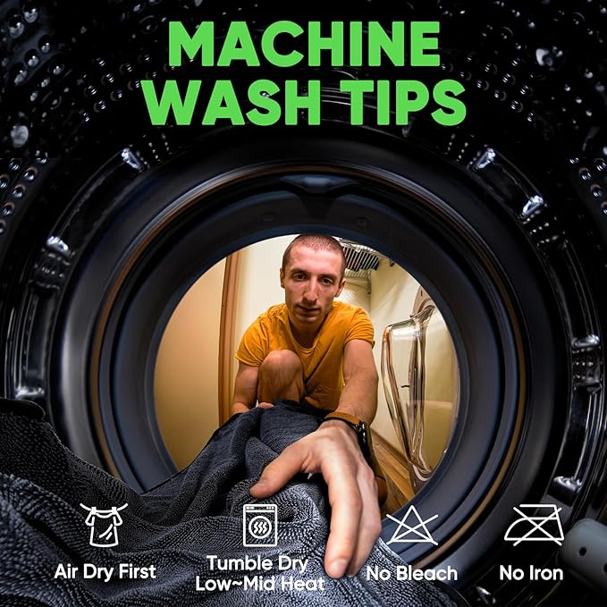 KKV 2-Pack Microfiber Towels (35"x 24") Extra Large Ultra Absorbent Drying Towel for Cars and Trucks, Without Streaks, Scratches, or Water Spots-StrideForce Fitness